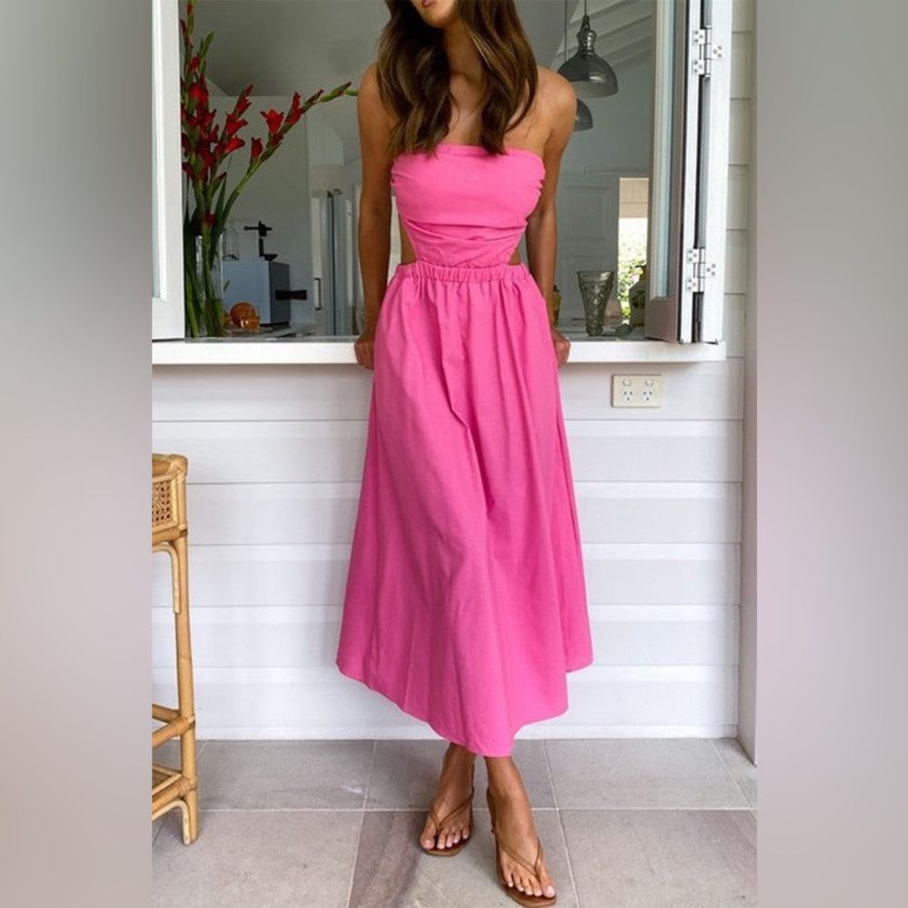 Amellia Santa Monica midriff strapless dress